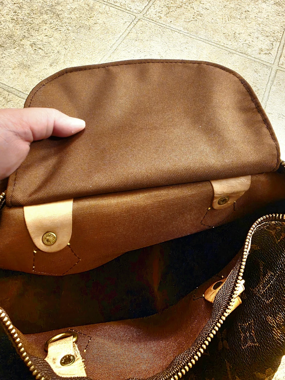 Brown Canvas Satchel